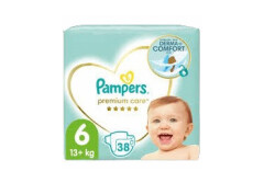 PAMPERS Sausk. Pampers Prem. Care VP 6d. 38 vnt. 38pcs