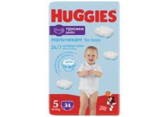 HUGGIES Sauskelines-kelnaites HUGGIES PANTS 5 JUMBO BOY (12-17 kg) 34pcs