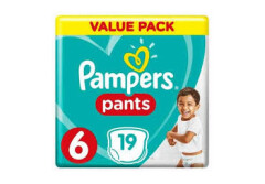 PAMPERS Sauskelnės-kelnaitės PAMPERS PANTS 6 (15+ kg) 19pcs