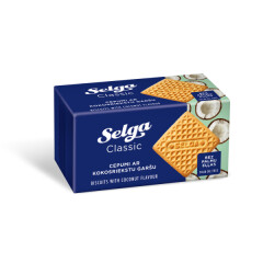 SELGA Selga coconut-flavoured square-shaped biscuits 180g