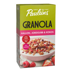 PAULUNS Paulúns Crunchy Granola with Raspberry, Strawberry and Coconut 450g